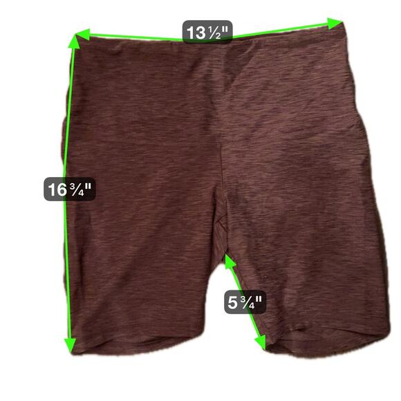 prAna Kimble Short M Flannel Heather High Rise Yoga Biker Shorts NWT - Picture 9 of 9